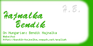 hajnalka bendik business card